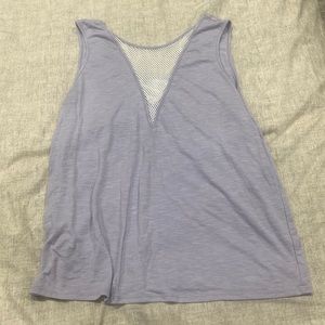 Purple mesh tank top